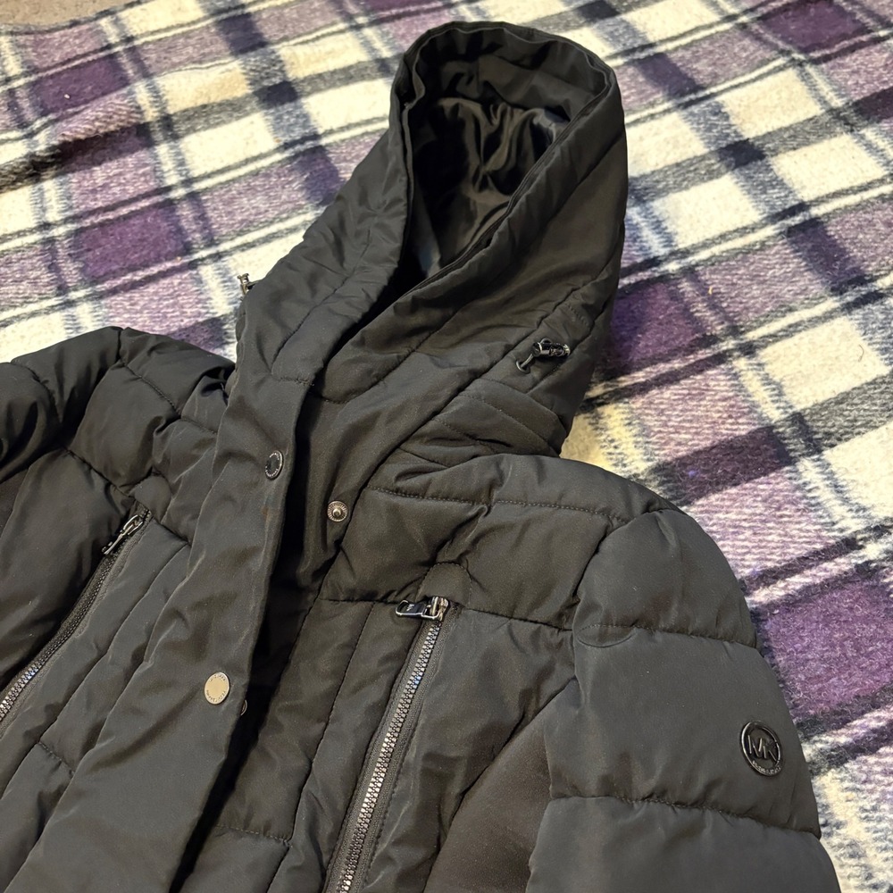 Michael Kors Womens Puffer Hooded Jacket Size Small